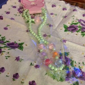 Mint Pastel Beaded Necklace for Kids